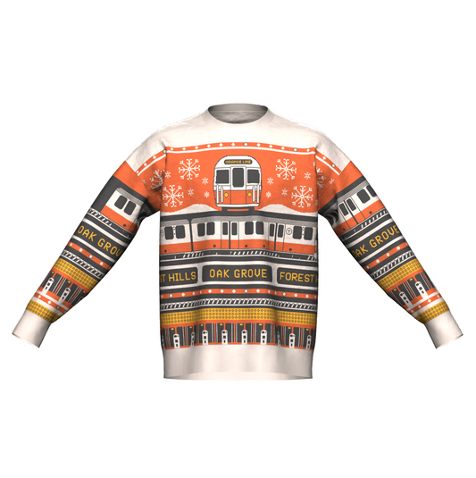 MBTA Orange Line Knit Sweater (Relaxed)