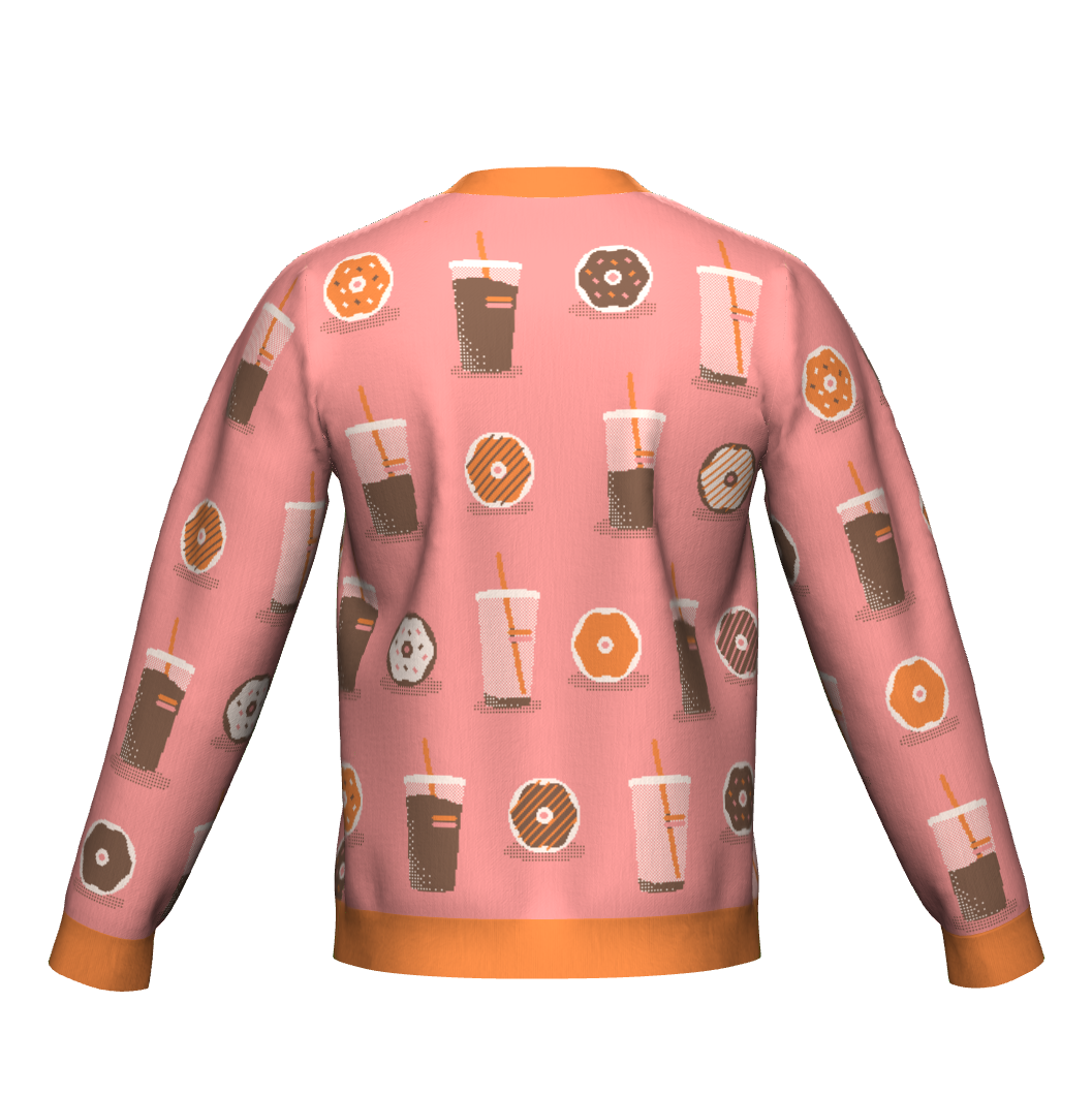 Iced Coffee Pattern (Classic Crew Fit)