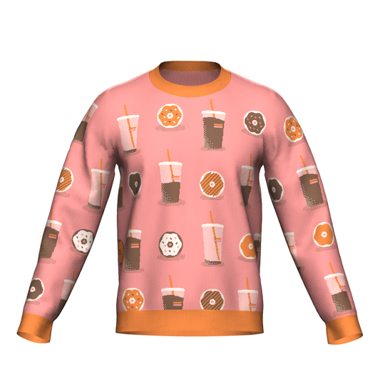 Iced Coffee Pattern (Classic Crew Fit)