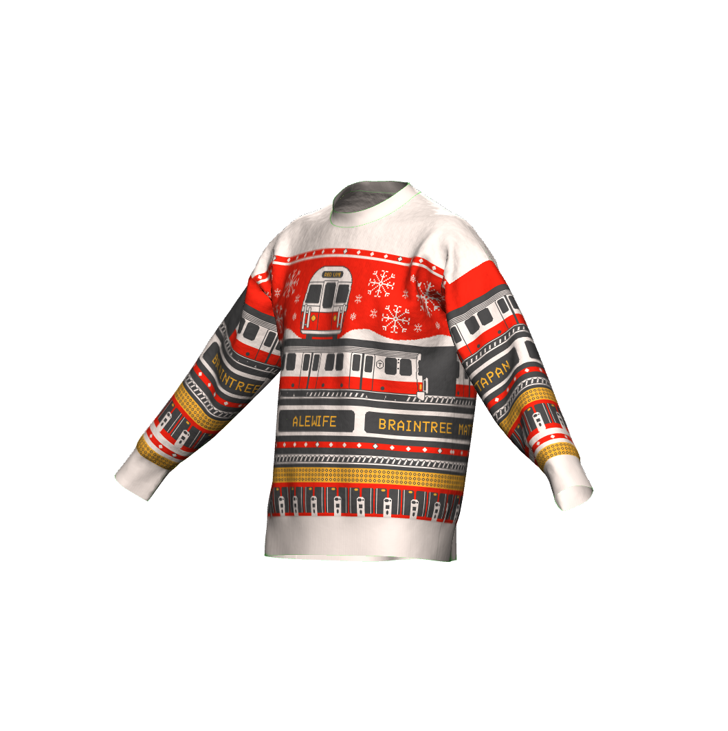 Red Line Knit Sweater (Relaxed)